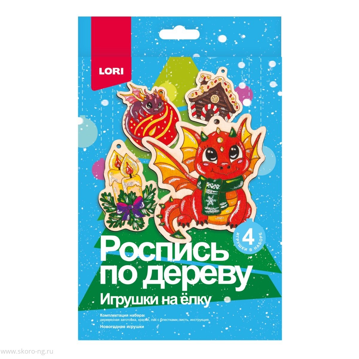 картинка Роспись по дереву. Игрушки на ёлку "Новогодние игрушки" магазин Одежда+ являющийся официальным дистрибьютором в России 